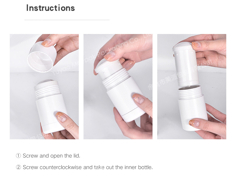 Refillable Deodorant Stick Container